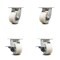 Service Caster 4 Inch Kingpinless Nylon Wheel Swivel Caster Set with 2 Brakes SCC-KP30S420-NYR-2-SLB-2 - alternate 1